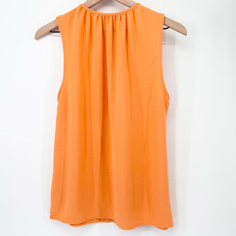 Michael Kors Coral Sleeveless Blouse Medium Button Front Resort Summer Top - Picture 4 of 8